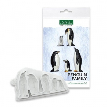 Silikonform - Pinguin Familie